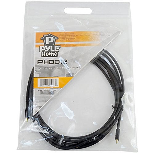 Pyle Home PHDD12 HDMI Type D (Micro) Male To HDMI Type D (Micro) Male (12 Feet) - Image 2