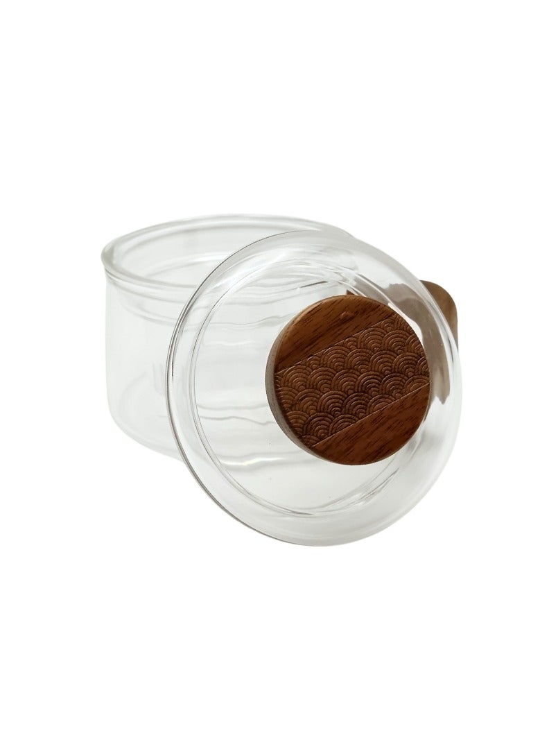 Liying 1Pcs Borosilicate Glass Coffee Cup with Infuser and Lid /150ml for Tea, Milk, Coffee, Juice, Stovetop Safe  - Image 2