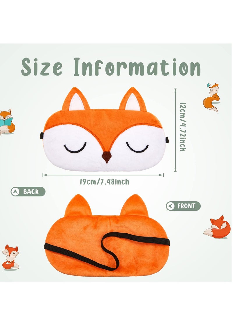 Eye Mask,3 Pcs Cute Cartoon Travel Shading Eye Mask, Cartoon Dog Face Eye Cover Funny Animal Cat Sleeping Mask, Lightweight Fun Eye Masks for Kids Boys and Girls (Fox Cat Dog) - Image 2