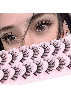 3D Spiky Thick Manga Style Natural False Eyelashes for Anime Cosplay Korean Makeup Individual Clusters Extension-Manhua Look
