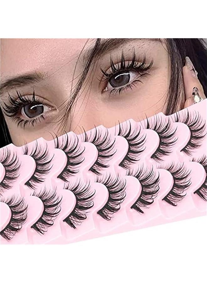 Arabest - 3D Spiky Thick Manga Style Natural False Eyelashes for Anime Cosplay Korean Makeup Individual Clusters Extension-Manhua Look - Image 1