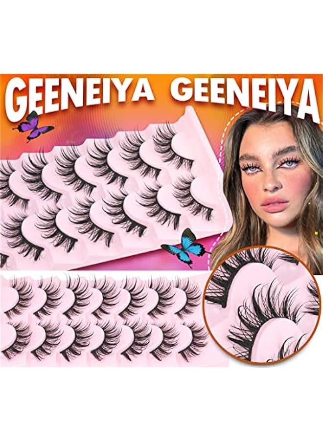 Arabest - 3D Spiky Thick Manga Style Natural False Eyelashes for Anime Cosplay Korean Makeup Individual Clusters Extension-Manhua Look - Image 1