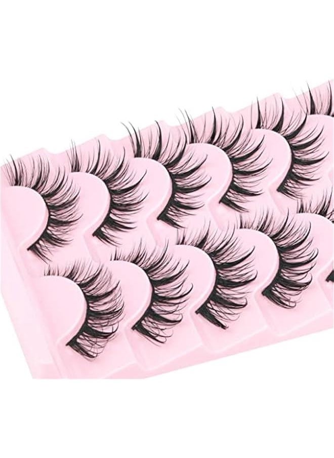 Arabest - 3D Spiky Thick Manga Style Natural False Eyelashes for Anime Cosplay Korean Makeup Individual Clusters Extension-Manhua Look - Image 1
