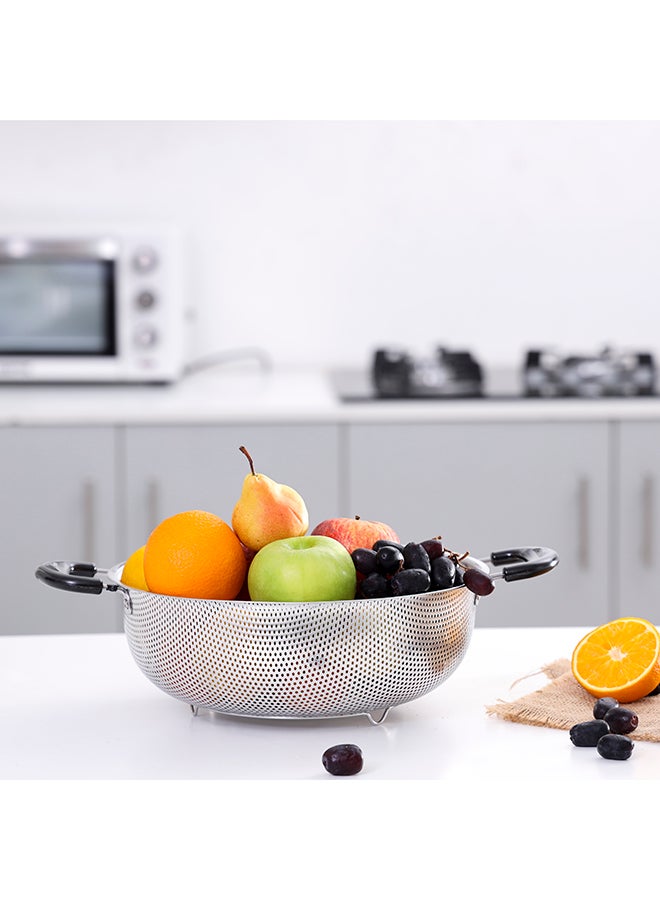 Royalford Stainless Steel Fruit Basket With Bakelite Handles Multi Color 35.8X28.5X9.5Cm - Image 5