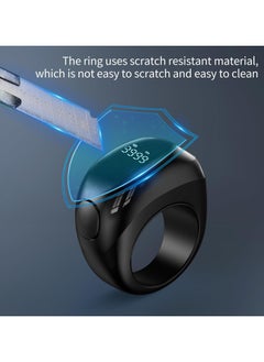 LIXES Smart Tasbih Zikr Ring, 18mm 20mm 22mm, Rechargeable Zikr Ring, Ring Count Reminder, Muslim Prayer Timing Reminder, LED Display, Tasbih Counter  - Image 4
