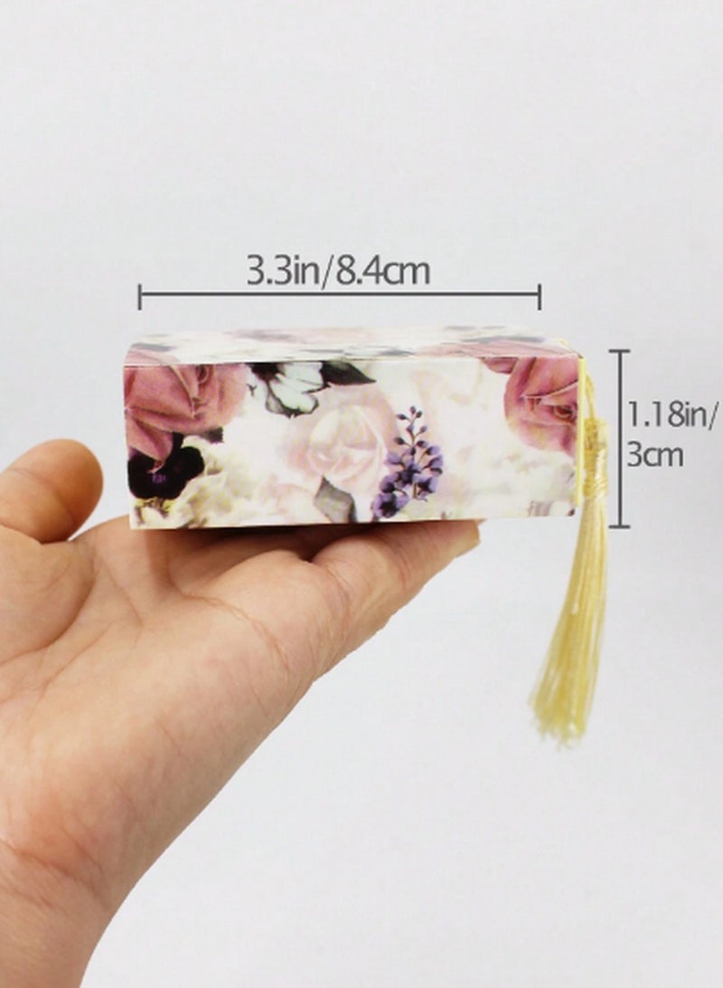 5-Piece Floral Mini Gift Box Set – Elegant Storage with Portable String Handle - Image 4