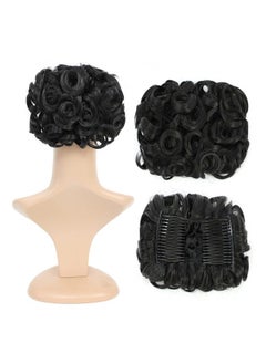 Short Messy Curly Dish Hair Bun Extension Easy Stretch hair Combs Clip in Ponytail Extension Scrunchie Chignon Tray Ponytail Hairpieces (Off Black-1B#) - pzsku/Z94066D20DE075AB6E8FFZ/45/_/1683879095/47b41b73-91e4-4105-bf1f-190e1b0c2000