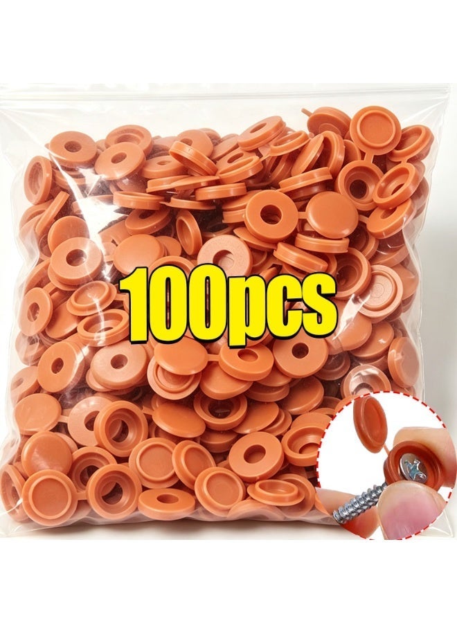 1000/100pcs Plastic Hinged Screw Cover Caps Cross Screw Snap-On Caps Fold Snap Protective Cap Furniture Decorative Nuts Cover - Image 1