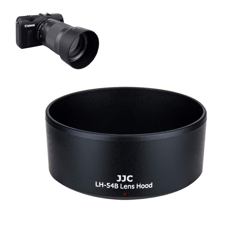 JJC Bayonet Dedicated Lens Hood Shade for Canon EF-M 55-200mm f/4.5-6.3 is STM Lens on Canon EOS M50 M100 Mirrorless Camera, Replaces Canon ET-54B OEM Lens Hood - Image 1