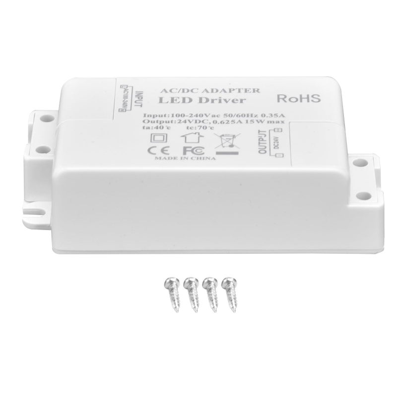 Constant Current LED Driver 15W AC to DC 24V 0.625A Power Supply for Cabinet Showcase DIY Lights - Image 2