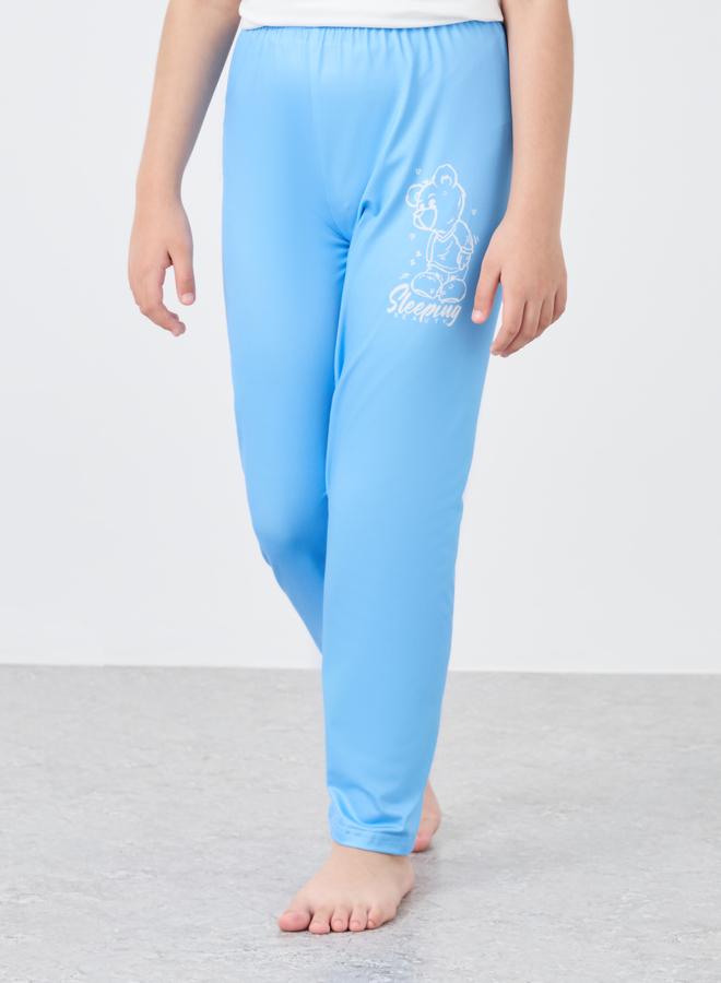 ستايلي طقم بيجامة وتيشيرت بطبعة دب ستايلي - Image 5