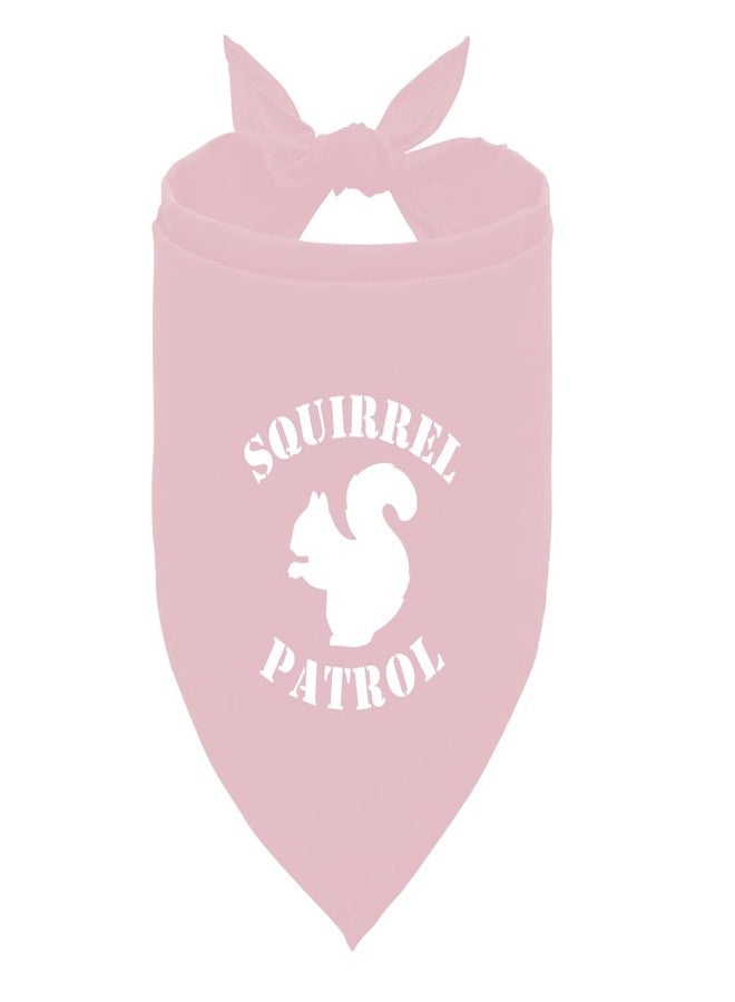 ZPPRJF Squirrel Patrol Dog Bandana, Pink Dog Bandanas, Squirrel Costume for Dogs, Funny Cute Pet Triangle Scarf, Pet Bandana for Small Medium Dogs - Image 1