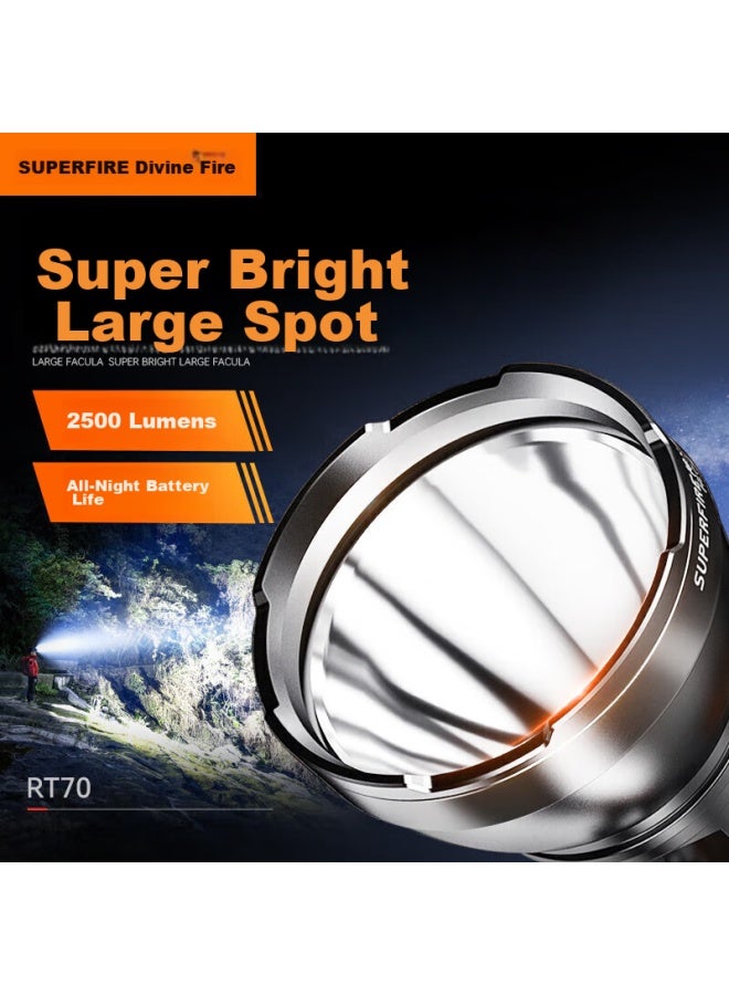 Supfire Rt70 Headlamp, Long Battery Life, High Brightness, For Beach Combing And Night Fishing, High-power Waterproof Work Light, Head-mounted Flashlight - Image 2