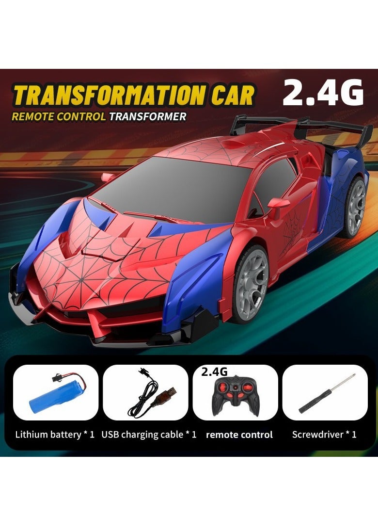 Y&D Spider Transform RC Cars Toys with Eye & Underbody Lights, 2.4GHz Remote Control Car One-Button Deformation, Fast 360°Rotation Robot Toys Birthday Gifts for 3~12 Year Old Boys - Image 1