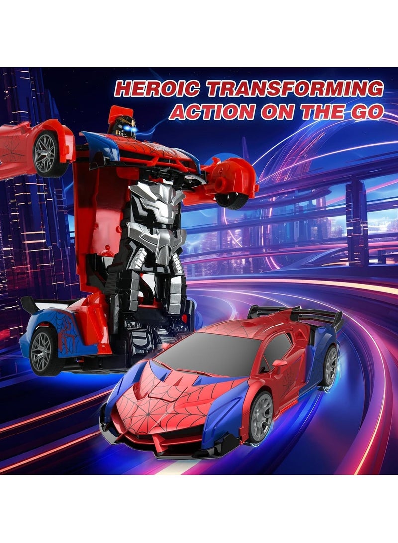 Bluejw Spider Transform RC Cars Toys with Eye & Underbody Lights, 2.4GHz Remote Control Car One-Button Deformation, Fast 360°Rotation Robot Toys Birthday Gifts for 3~12 Year Old Boys - Image 5