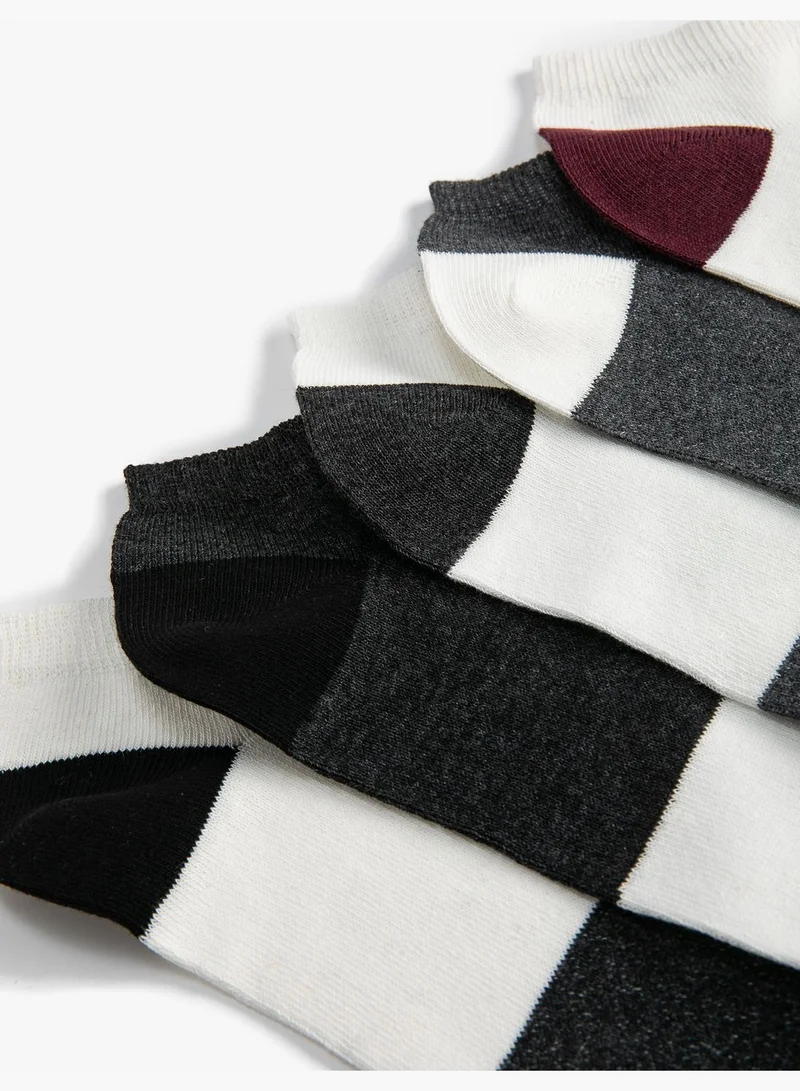 كوتون 5-Pack Bootie Socks Set Geometric Detailed