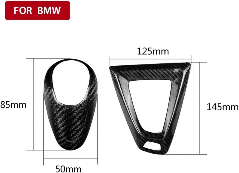 cheekyglo Car Ger Shift Kno Trim, Cron Film Ger Shift Kno Cover Trim Shift Lever Frame S Cron Fiber Cap Cover Fit for MWM2 F87 M3 F80 M4 F82 F83 M5 F10 F85 X5M F86 X6M F12 F13- - Image 2