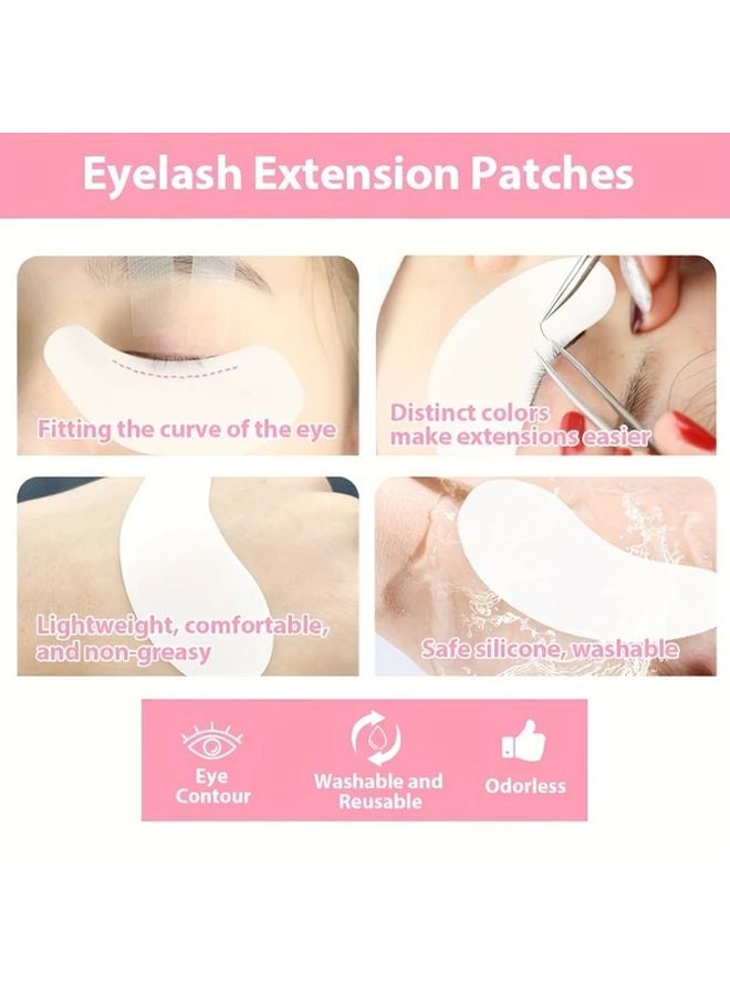 Pink Reusable Silicone Eye Pads For Eyelash Extensions Professional Washable Beauty Tools - Image 4