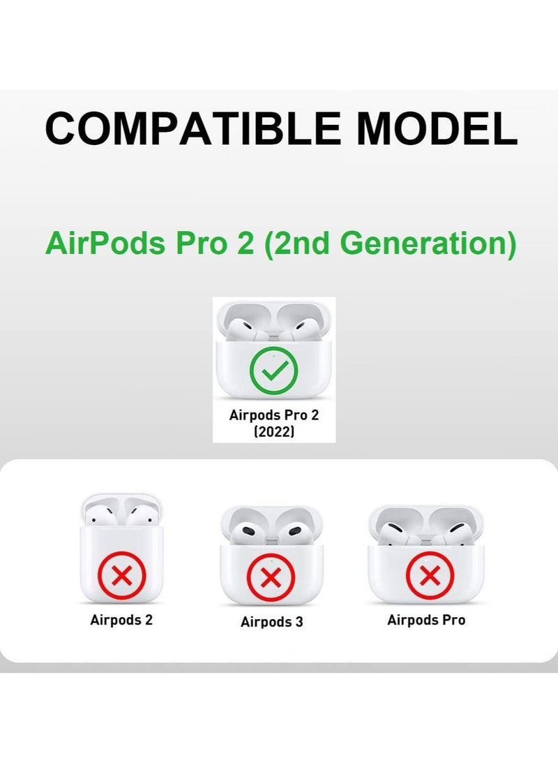 CATANES AirPods Pro 2 Case Soft Silicone Cover Shockproof Skin with Keychain Carabiner Compatible with Apple AirPods Pro 2nd Generation 2022 Case  - Image 4