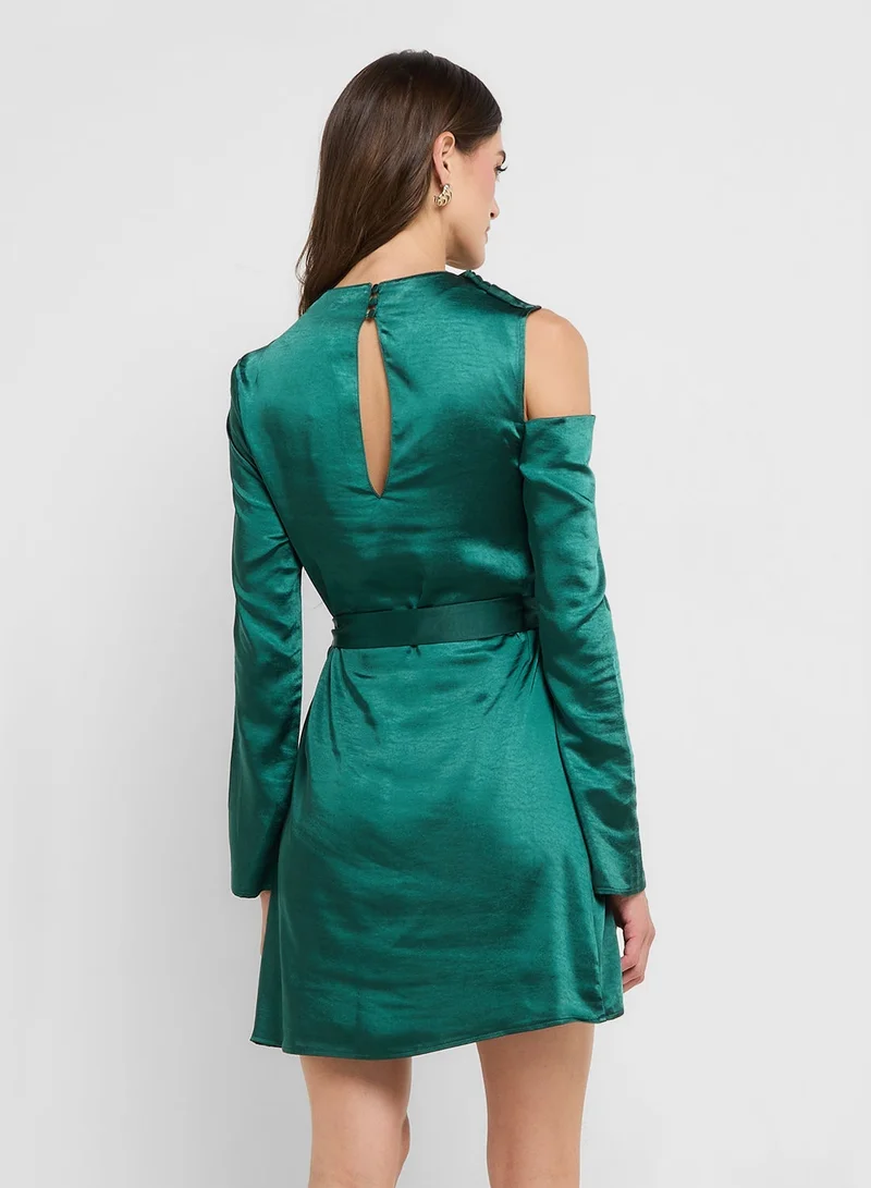 Style Cheat Satin Mini Dress