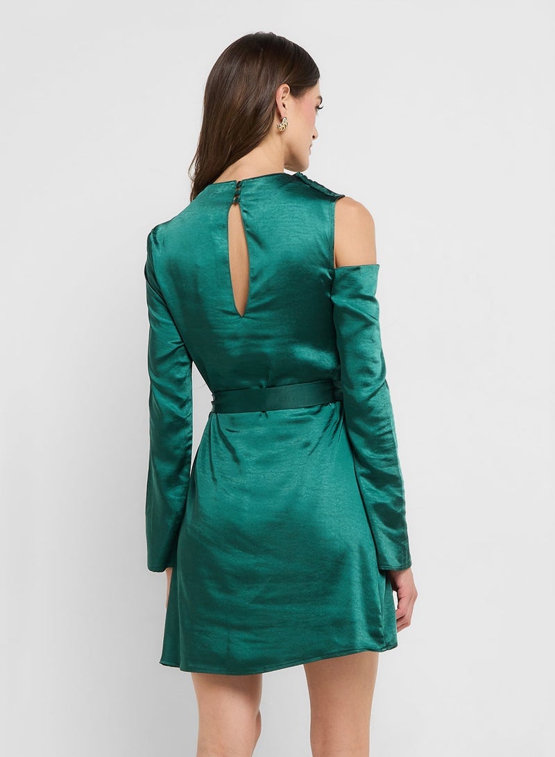 Style Cheat Satin Mini Dress - Image 2