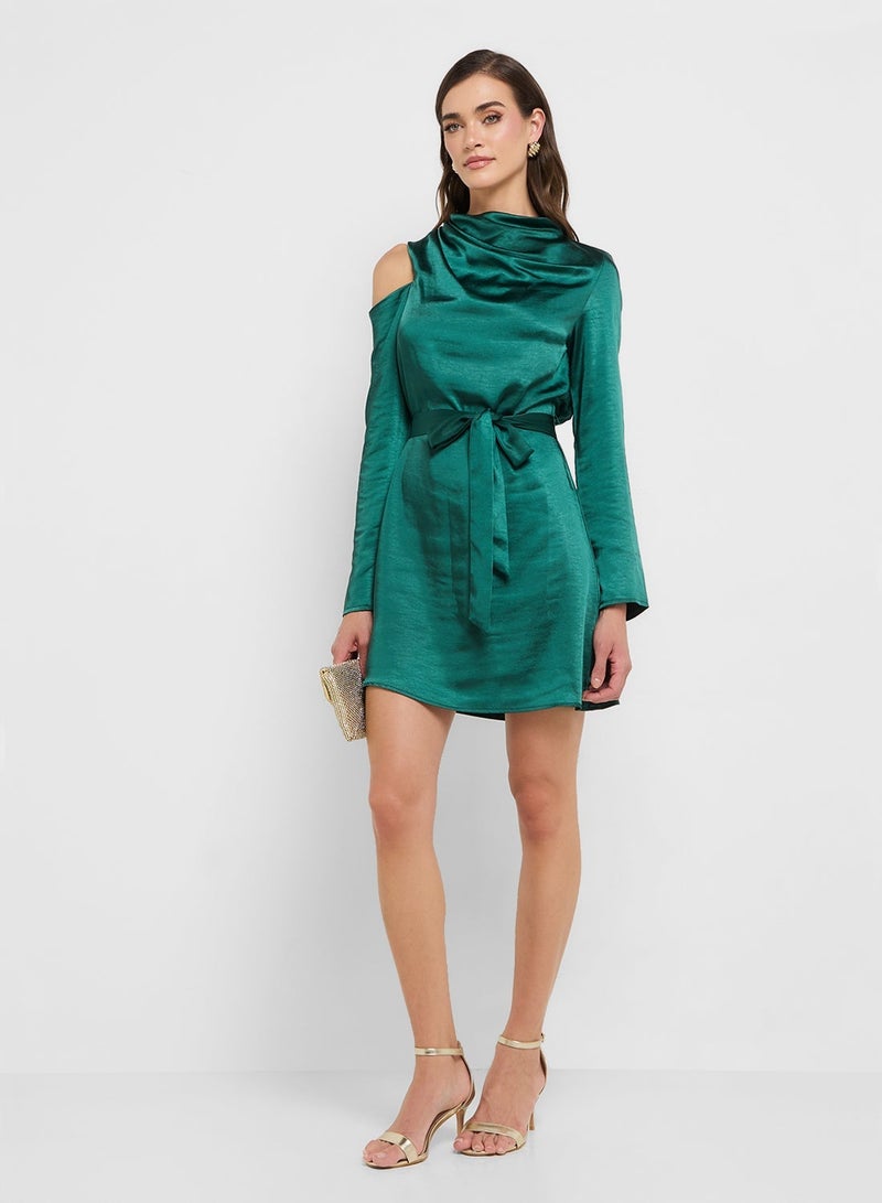 Style Cheat Satin Mini Dress - Image 1