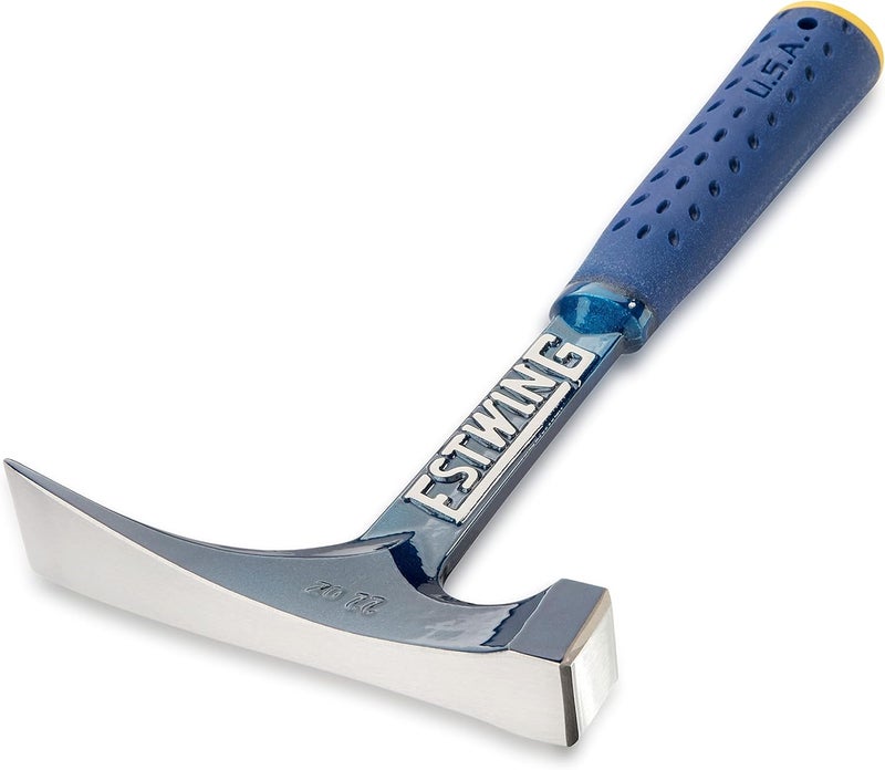 Estwing Bricklayer's/Mason's Hammer - 22 oz Masonry Tool with Forged Steel Construction & Shock Reduction Grip - E6-22BLC - Image 2