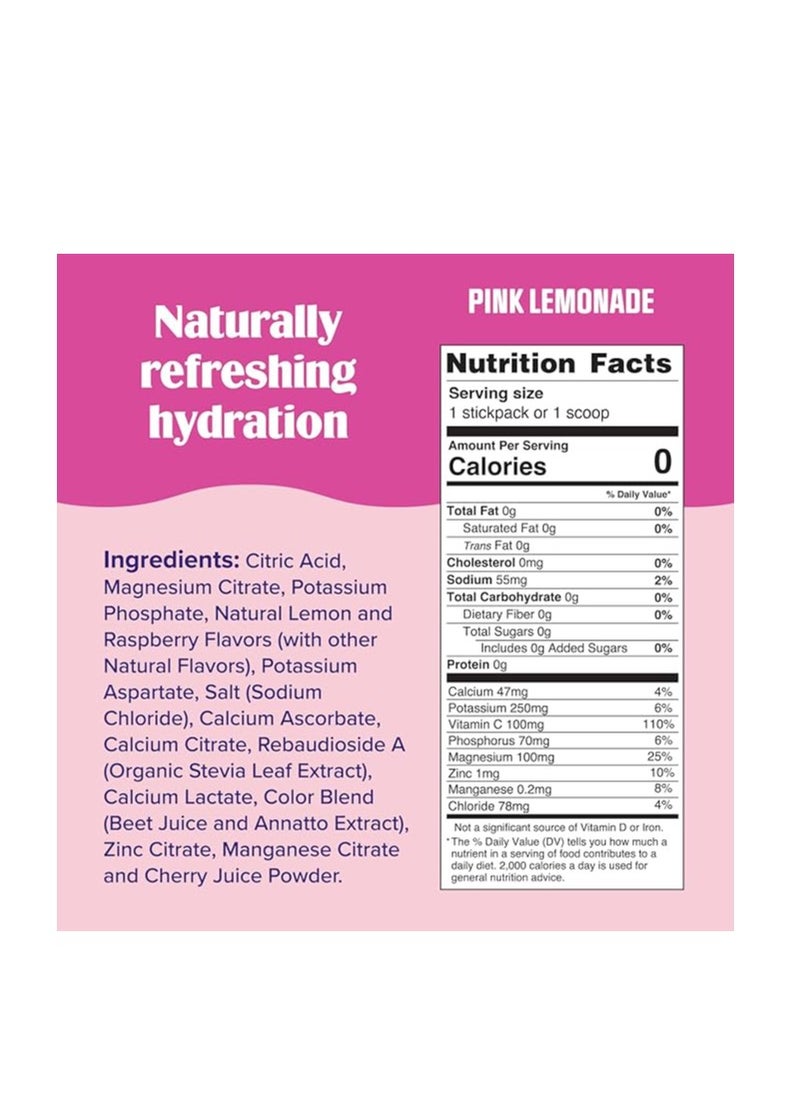 Ultima Replenisher Daily Electrolyte Drink Mix -Pink Lemonade 20 Stickpacks  - Image 3