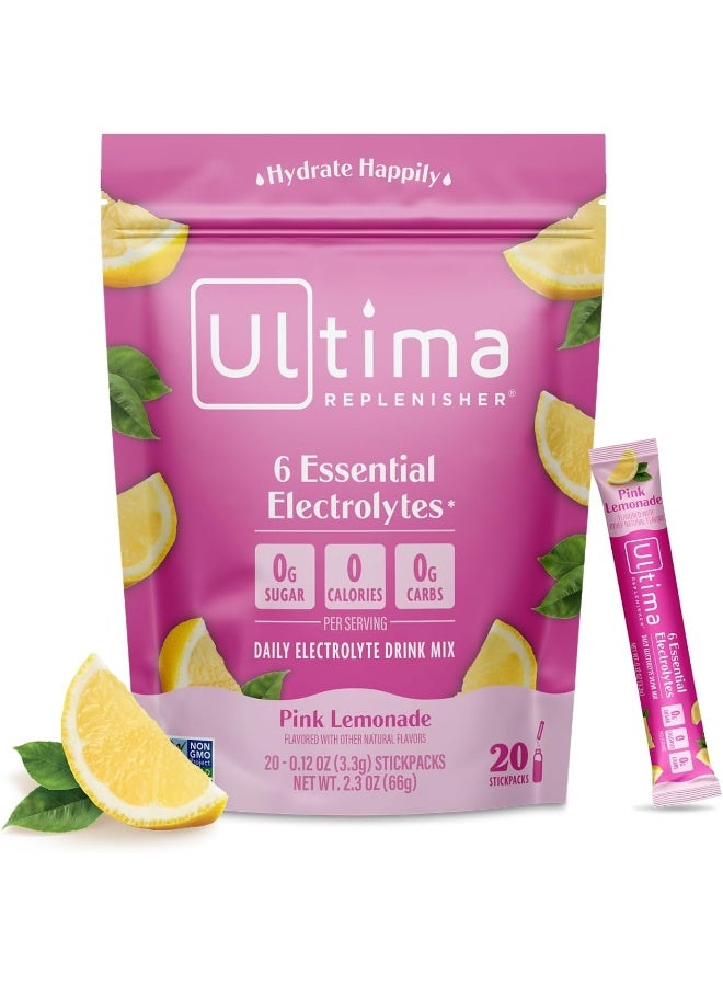 Ultima Replenisher Ultima Replenisher Daily Electrolyte Drink Mix – Pink Lemonade - Image 1