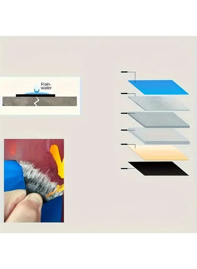 شريط معدني ثقيل مقاوم للماء ومقاوم للصدأ للأسقف 10 × 500 سم لأسطح الألواح الحديدية والكسوة والتغليف - Image 5