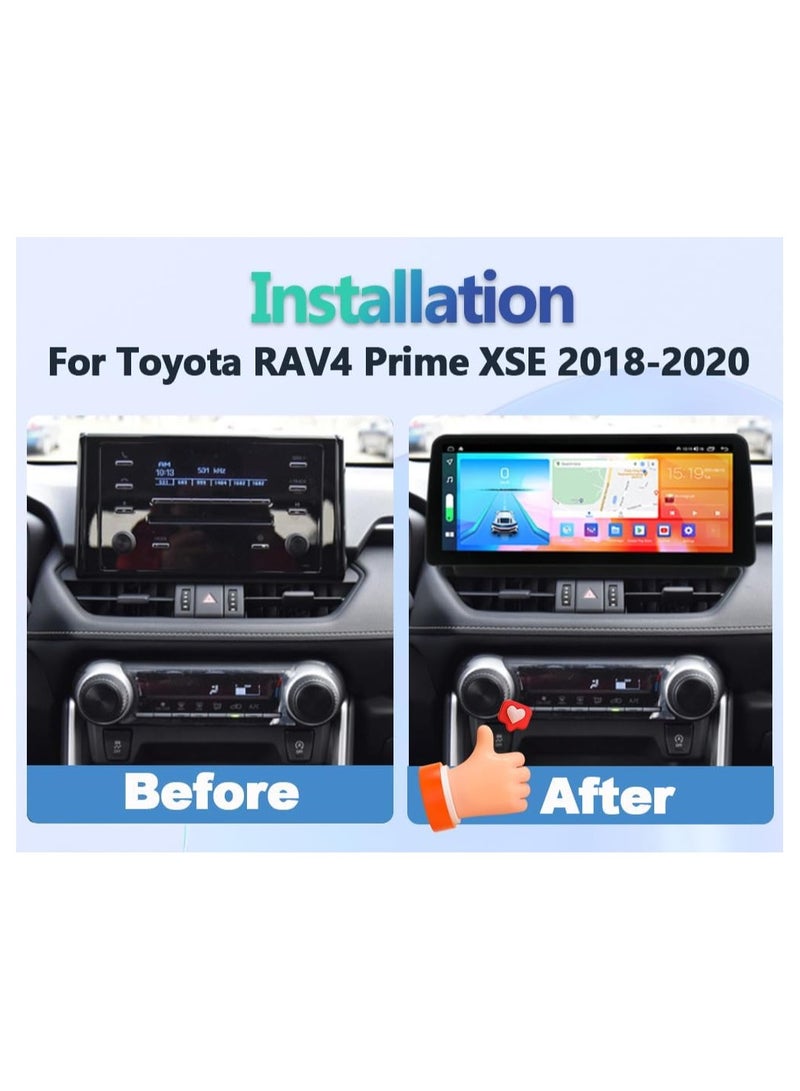 Raymos 12.3 inch Toyota RAV4 Car Stereo Toyota RAV4 2018–2023  Android Screen Support Apple Carplay Android Auto Wireless 4GB RAM Fast Interface included 4G Wifi USB QLED ( 1280x720 ) - Image 2
