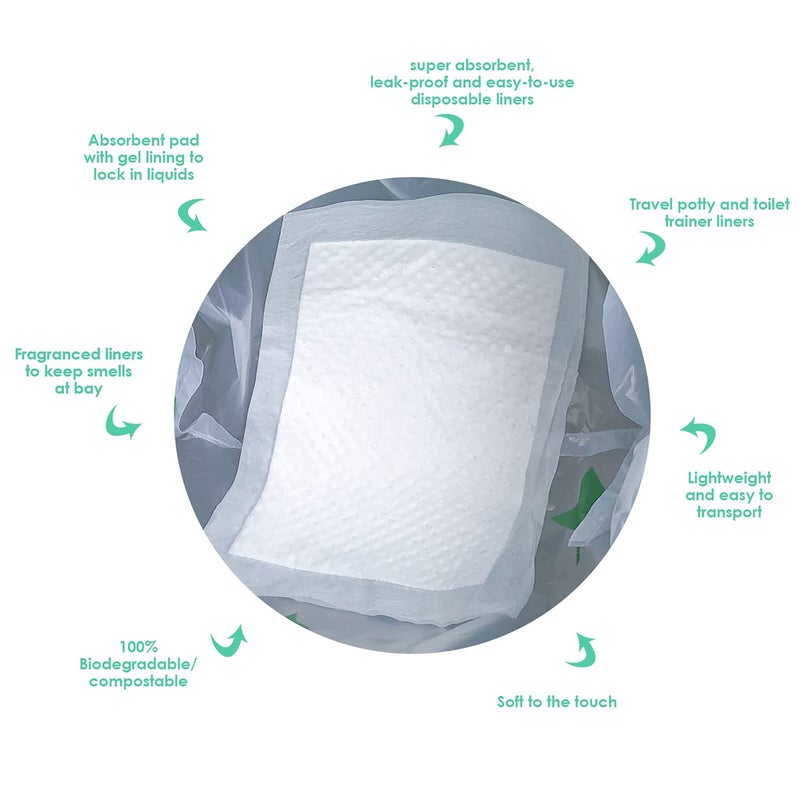 Sundee Potty Chair Liners, Portable Disposable Potty Liner Bags for Universal Potty Training Toilet Seat, Toddler Outdoors Travel Baby Toilet Liners - 60 Pack - Image 5