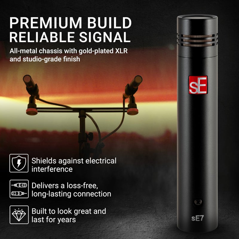 SE ELECTRONICS - sE7 Small Diaphragm Cardioid Condenser Microphone with Clip - Image 5