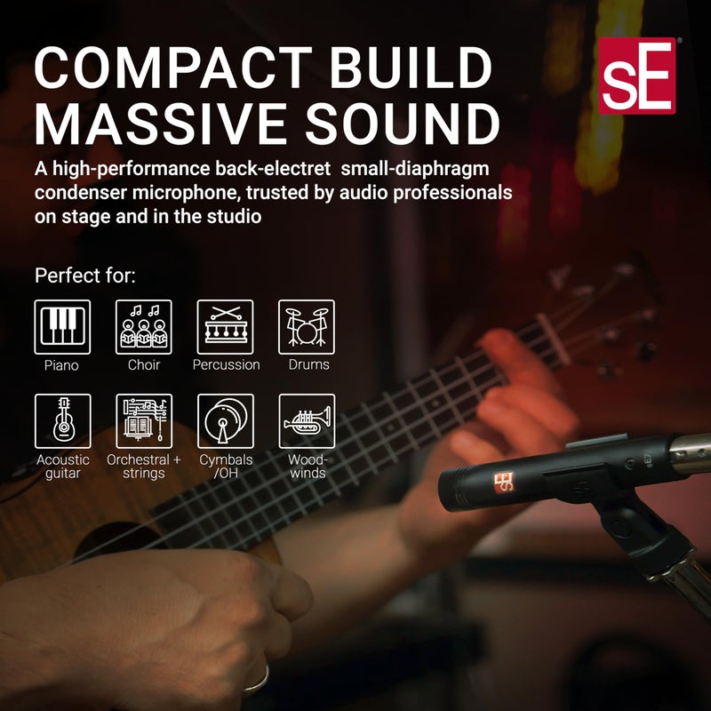 SE ELECTRONICS - sE7 Small Diaphragm Cardioid Condenser Microphone with Clip - Image 1