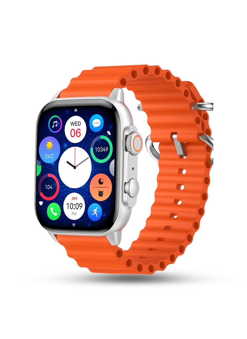 Pebble Astra 1.96" AMOLED Smartwatch for Men and Women, Always On Display, Bluetooth Calling, Voice Assistant, Heart Rate Monitoring, SpO2, Multi-Sports Modes, Wildfire Orange  - Image 1