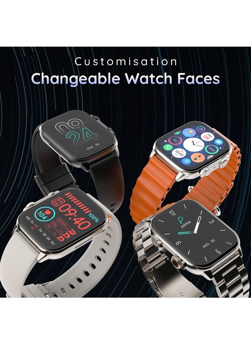 Astra 1.96" AMOLED Smartwatch for Men and Women, Always On Display, Bluetooth Calling, Voice Assistant, Heart Rate Monitoring, SpO2, Multi-Sports Modes, Wildfire Orange