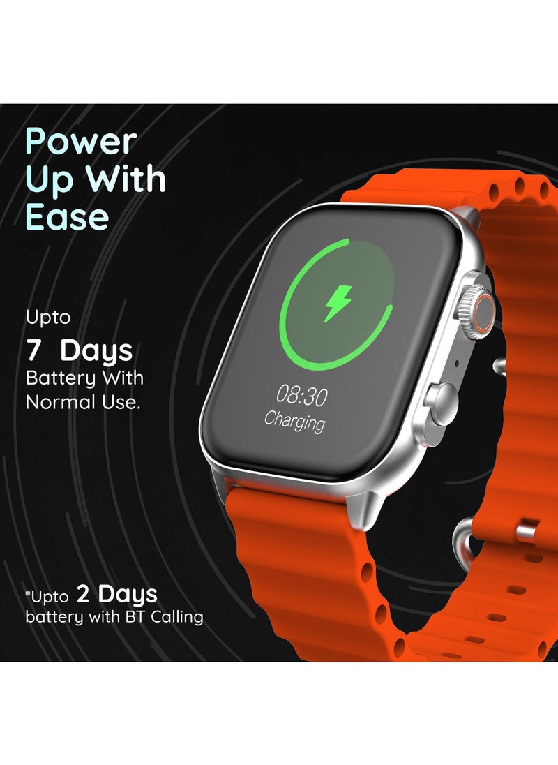 Pebble Astra 1.96" AMOLED Smartwatch for Men and Women, Always On Display, Bluetooth Calling, Voice Assistant, Heart Rate Monitoring, SpO2, Multi-Sports Modes, Wildfire Orange  - Image 5