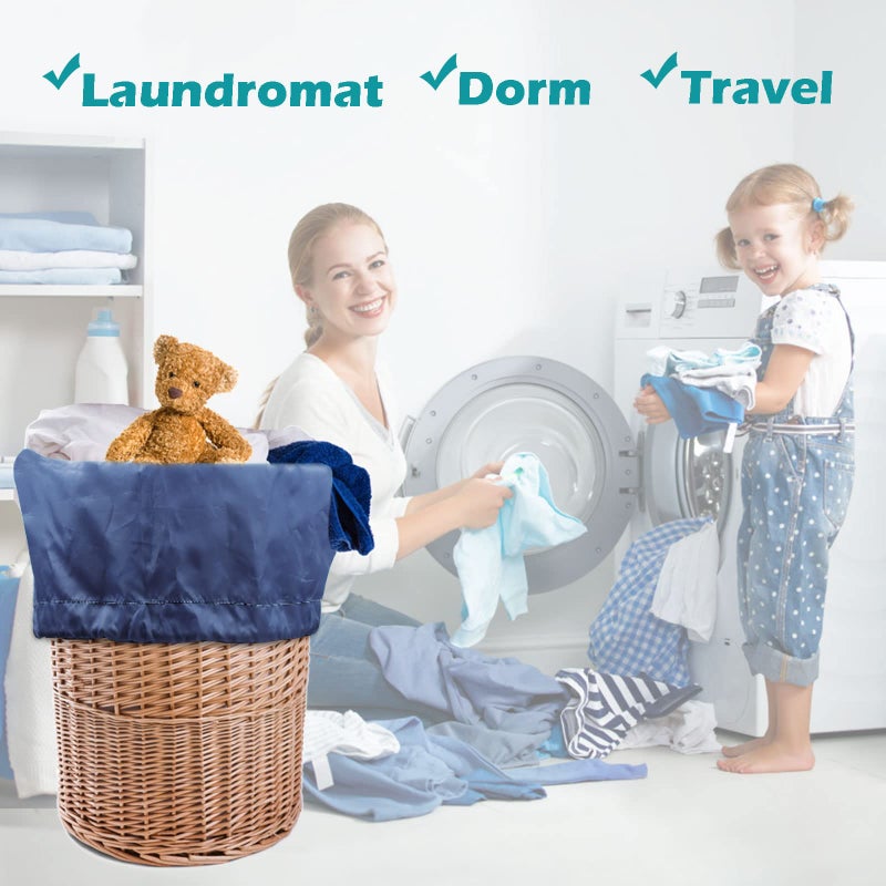 Coomee Heavy Duty Laundry Bag 2 Pack XL Nylon Laundry Bags with Straps, Washable Large Dirty Clothes Organizer with Drawstring Closure, Travel Washing Bag Fit a Laundry Hamper or Basket - Image 5