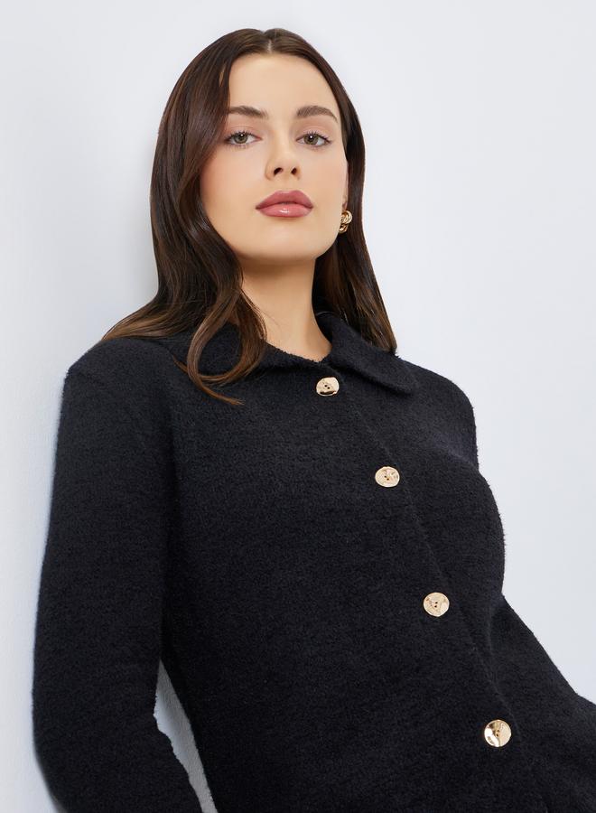 Styli Regular Fit Buttoned Chunky Knit Cardigan - Image 1