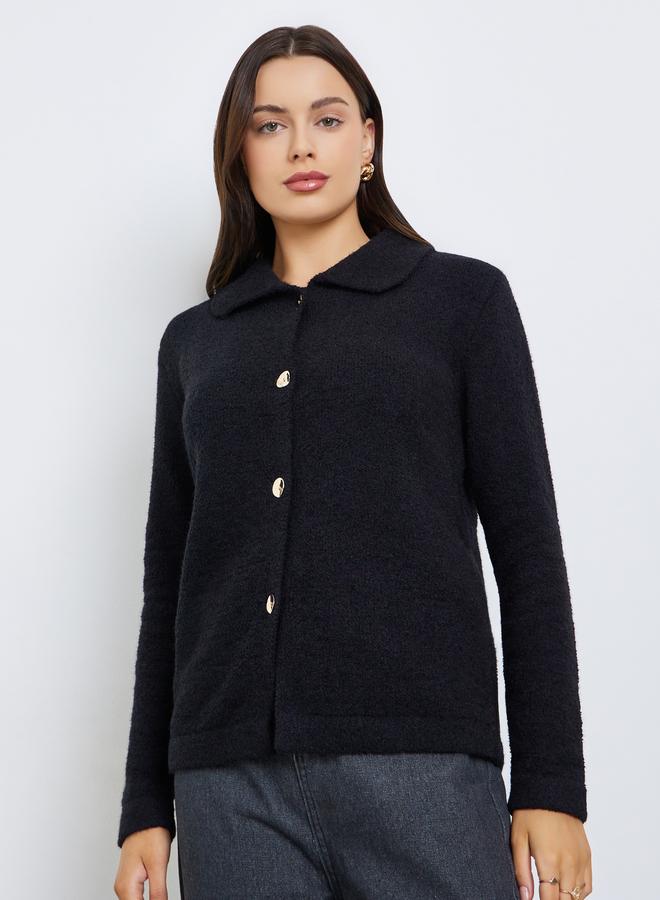 Styli Regular Fit Buttoned Chunky Knit Cardigan - Image 3