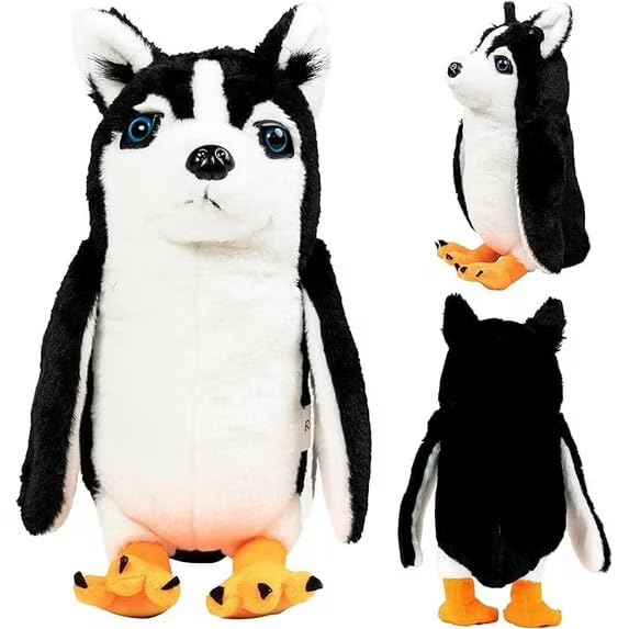 Randimals Plush Toy Stuffed Animal Mix Penguin Husky Dog Hybrid Stuffed Animals for Girls Boys Huggable Soft Animal Characters Cute Plushies Unique Toys for Discovery Adventure - Image 1