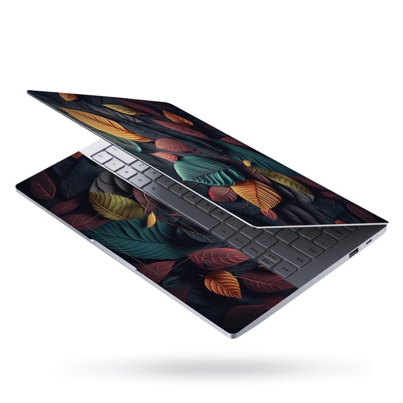 WALLTON - Colorful Leaves Generative HD Quality Vinyl Laptop Skin Decal/Sticker Protector, Fits Dell, Hp, Lenovo, Toshiba, Acer, ASUS and for All Models Up to 11.6" - 15.6" Inch, Pack of 1 - Image 3