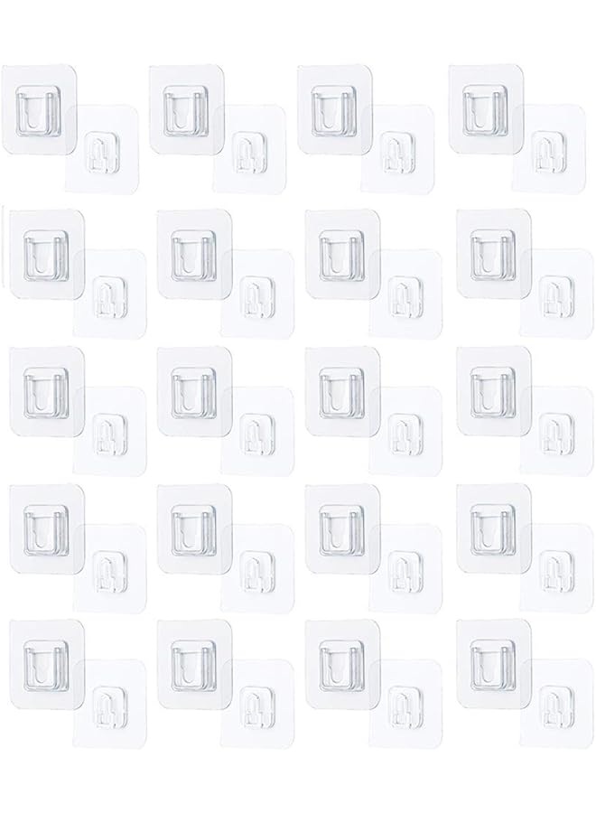 Zaboon Pairs DoubleSided Adhesive Wall Hooks Waterproof And Oilproof Reusable Seamless Hooks Without Punching And Nails Heavy Duty SelfAdhesive Wall Hook For Kitchen Bathroom Office Beslowe - Image 1