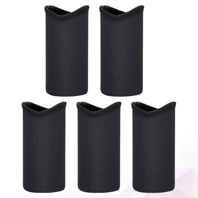 5pcs Bottle Sleeve Insulation Washable Cup Pouch for Outdoor (Black) - Image 5
