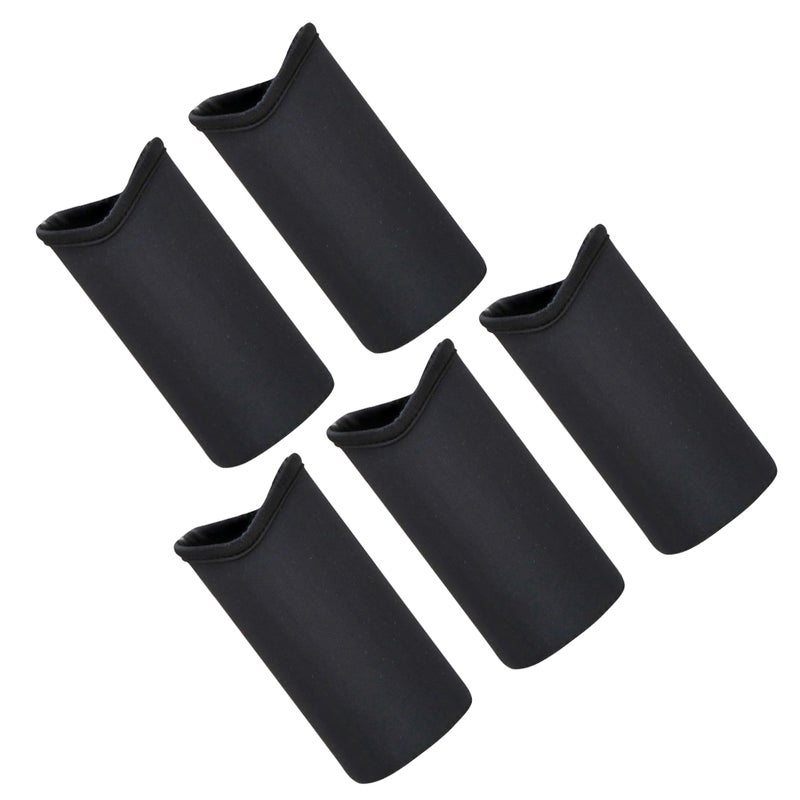 5pcs Bottle Sleeve Insulation Washable Cup Pouch for Outdoor (Black) - Image 3