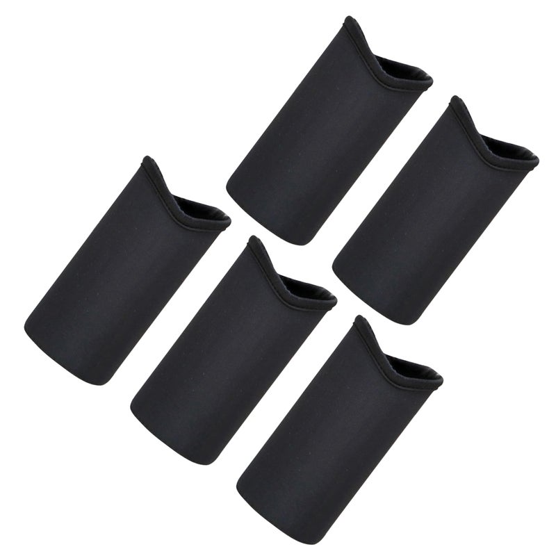 5pcs Bottle Sleeve Insulation Washable Cup Pouch for Outdoor (Black) - Image 1