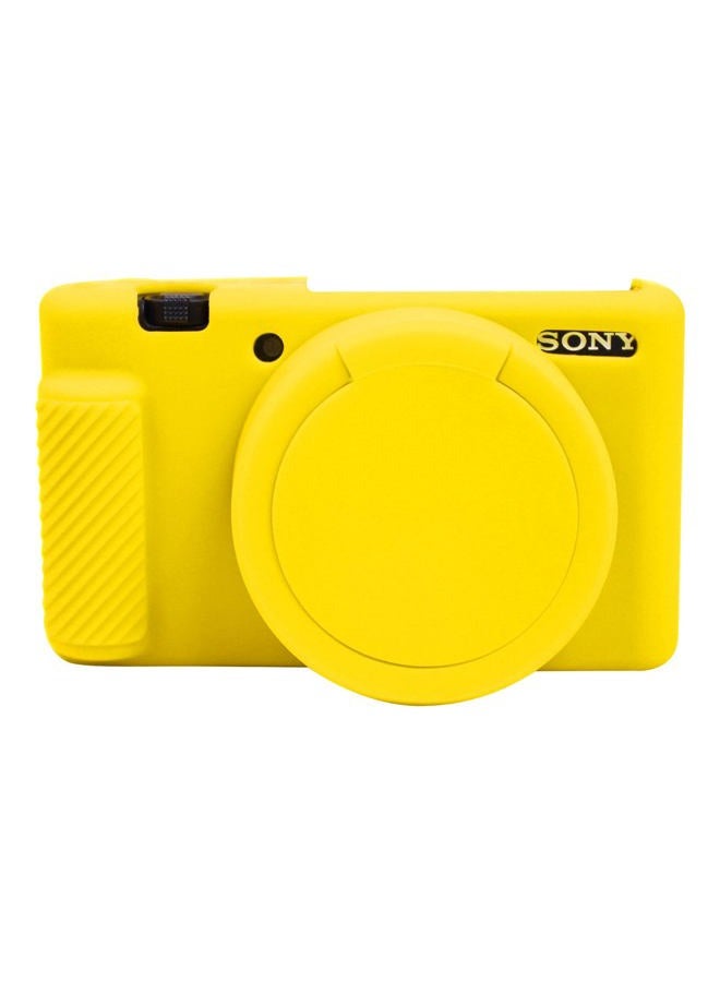 Easy Hood Camera Case for Sony ZV-1 Camera Removable Lens Cover,Anti-Scratch Silicone Soft Camera Case Compatible with Sony ZV-1 ZV1 Camera(Yellow) - Image 1