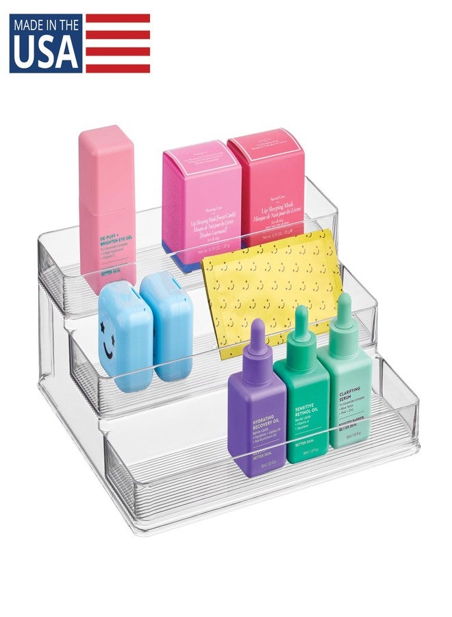 iDesign Nail Polish Organizer, Holds up to 30 Bottles, Compact 3-Tier Clear Display Stand for Countertop - Image 2