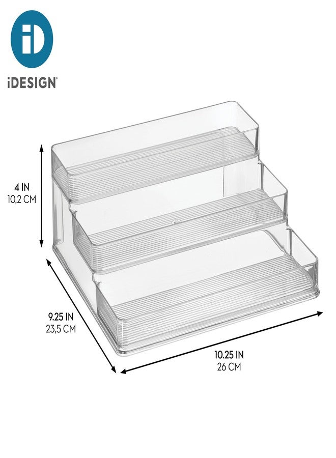 iDesign Nail Polish Organizer, Holds up to 30 Bottles, Compact 3-Tier Clear Display Stand for Countertop - Image 4