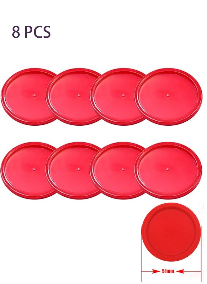 Generic 8 Pcs Plastic Air Ice Hockey Pucks Piece Replaceable for Tables Game Equipment 